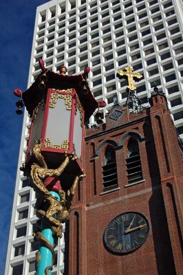 Old St. Mary's, Dragon Lantern & Skyscraper