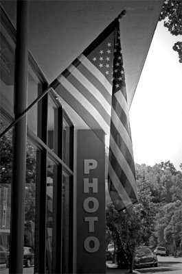 Photo Store Flag - B&W and BackLit