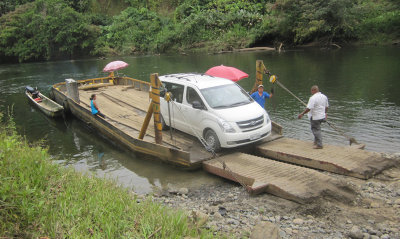 River crossing on route to Canand Reserve
