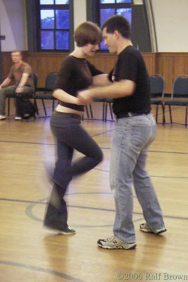 August: Julie and Arthur going over the moves theyll teach