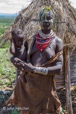 Karo Woman and Child