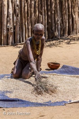 Karo Woman Winnowing Tef