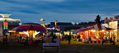 dusk at the midway