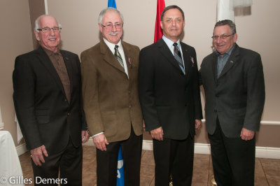 Jacques Patenaude, Daniel Bourdages, Richard Lapointe et Lucien Poirier: tous membres de la Fondation Arovision Qubec.