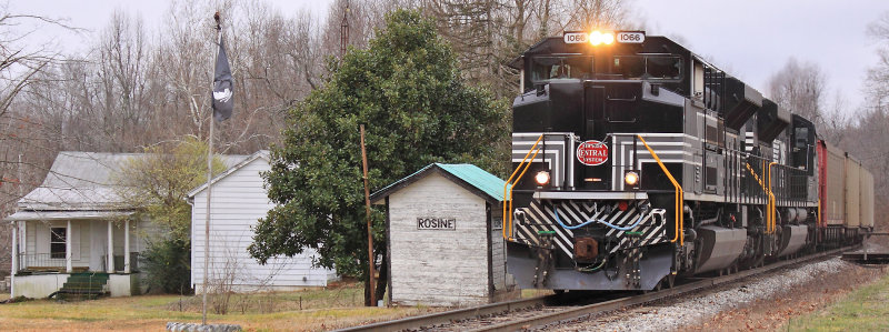 NYC 1066 on the point of a P&L Northbound passes through Rosine KY, the birthplace of Bluegrass legend Bill Monroe 