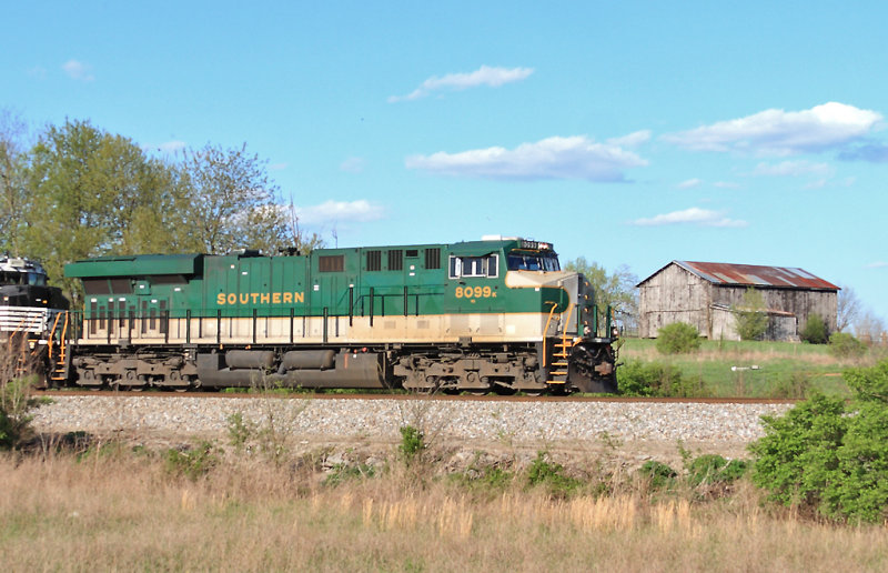 Southern 8099 at Bellows Mill Ky, just East of Harrodsburg 