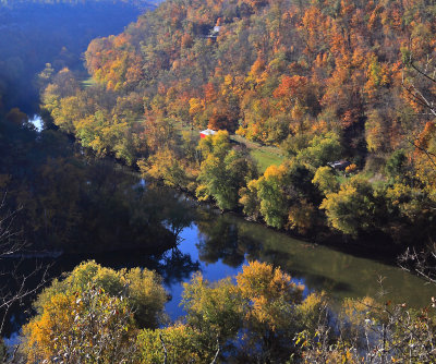 Fall Color in the Kentucky River valley at High Bridge 