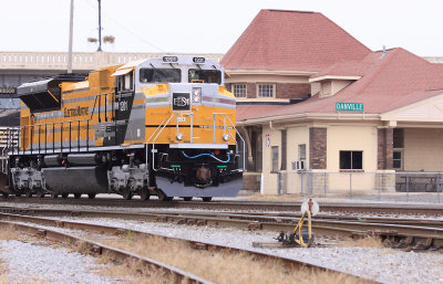 EMDX 1201 passes the depot in Danville KY 