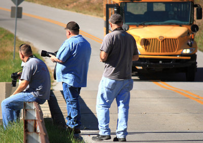 TJ, Emmett and Butch at Parkers Lake..look out boys, the short bus is here to pick you up! 