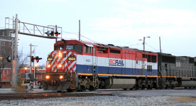 BC Rail C40-8M #4624 at Centrailia IL 