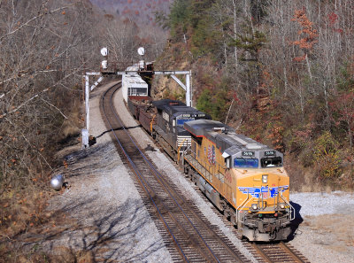 NS 117 with UP power at Camp Austin TN 