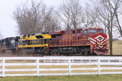 A Heritage duo leads NS 111 East at Vanarsdale KY 