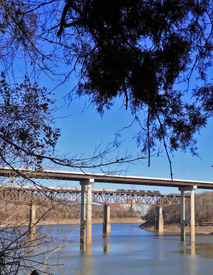The Bridges of Burnside, as seen from the North shore of Lake Cumberland 