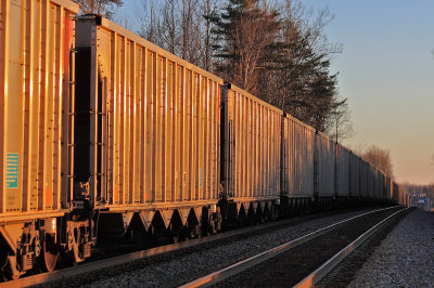 The late evening sun bathes Southbound 890 in a golden glow at Waynesburg 