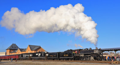 630 pulls up to the Bristol station to load passengers on a cold March morning.