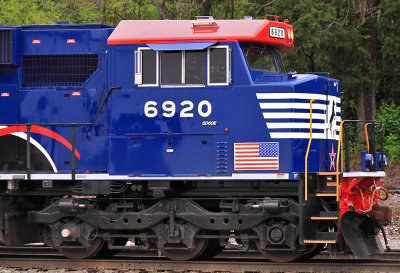 NS SD60E #6920, The Veterans tribute locomotive, at Burnside Ky 