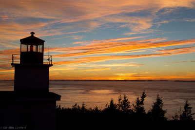 Sunset at Long Eddy Point Lighthouse, a.k.a. The Whistle