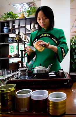 Chinese tea tasting