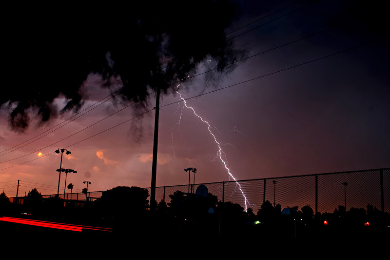 8-21-06 2  <br>Lightning at Sunset