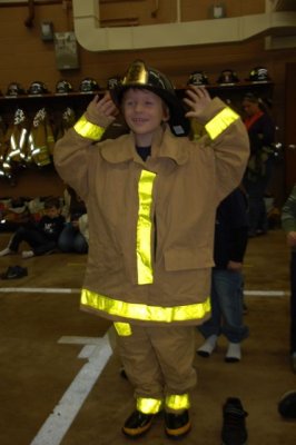 Loved putting on the fire gear 