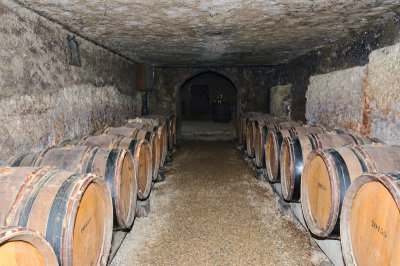 Wine Barrels in Beaune Marche aux Vins