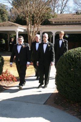 Chuppah Pole Holders, Adam, Mal, Mike and Flagg