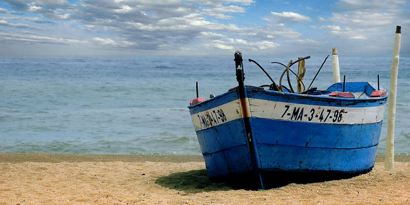 Blue boat, Benalmadena (2252)