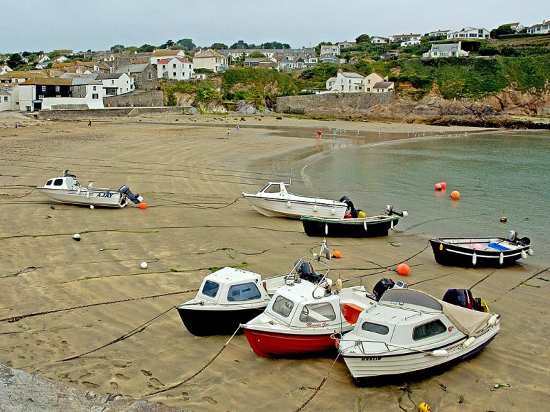 Beach and boats, Gorran Haven, Cornwall