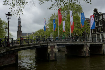Prinsengracht, Amsterdam - flags for the coronation on April 30