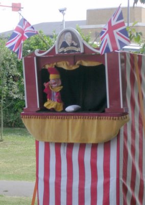 A traditional Punch and Judy show