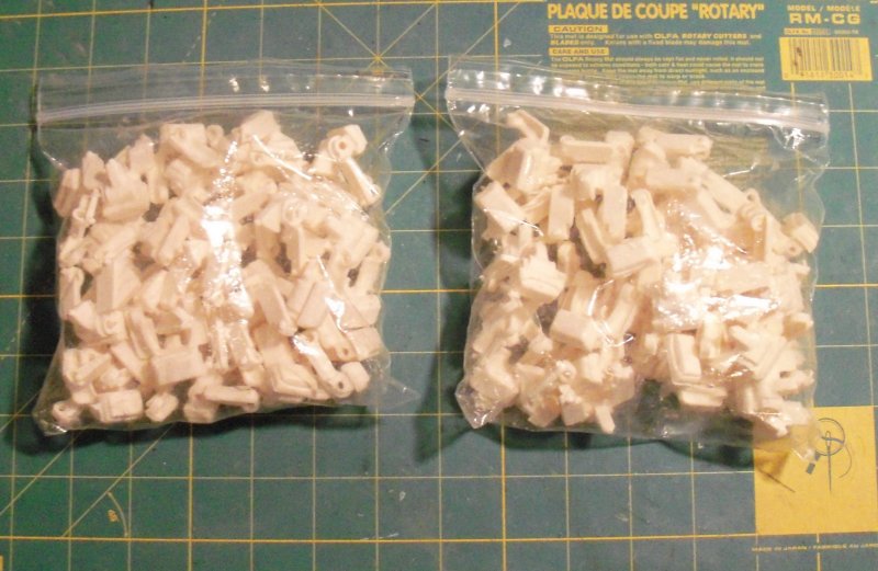  Tracklinks not yet cleaned up, but very little cleaning needed, minor flash, all bagged and ready to ship