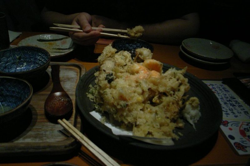 Tempura de fruit de mer