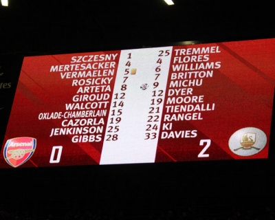 Arsenal v Swansea City December 2012