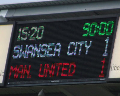Swansea City v Man utd. December 2012