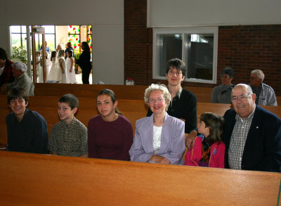 At Heidi's first Communion