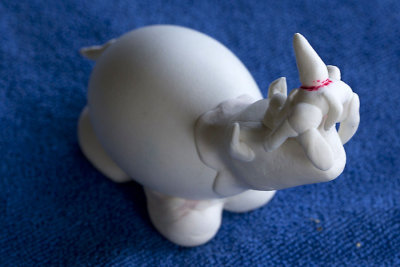 Rhino gores the easter bunny