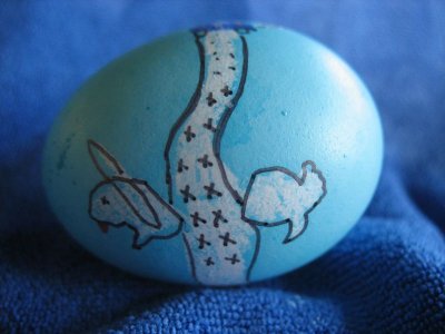 dead bunny runner-up (and run over) egg