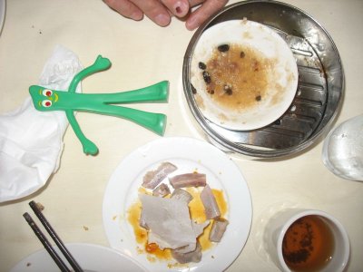 Gumby has reached his maximum dim sum capacity