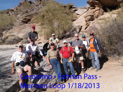 Geronimo - Fatman Pass - Morman Loop 1/18/2013