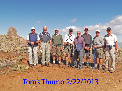 Tom's Thumb Hike 2/22/2013