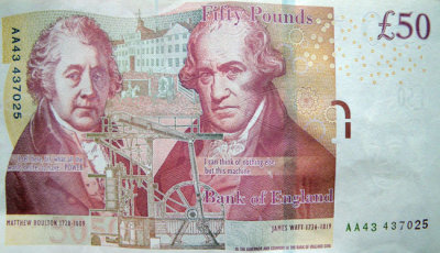 Fifty Pounds Banknote (back)