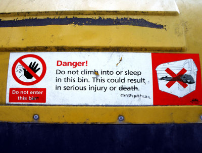 Do not sleep in this bin !