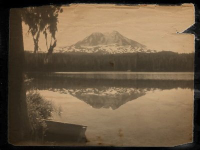 Mount Adams From  Tak A Lak  Lake. 2011 ( Or Is It 1911 )