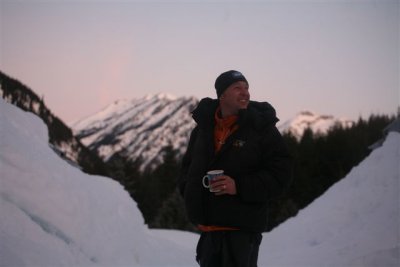 Race Vet Ty Enjoying A Cup On A Cool Morning