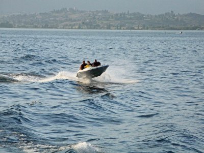 Boat Jumping Wake of Lady Of The Lake