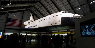 Space Shuttle Endeavour in her new home