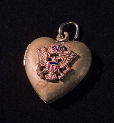 Military heart locket circa 1944-1954, given to my mom when my dad was in the Army