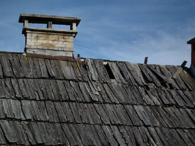 Delapidated wooden roof Kranjska Gora