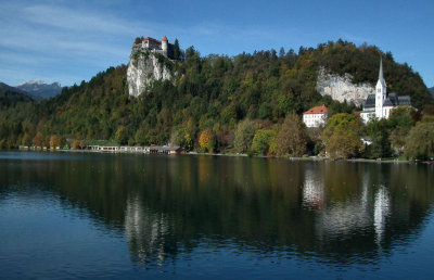 Lake Bled_castle  and St Martins church