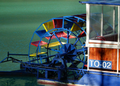 Paddle wheel Lady Lucija, Lake Soca